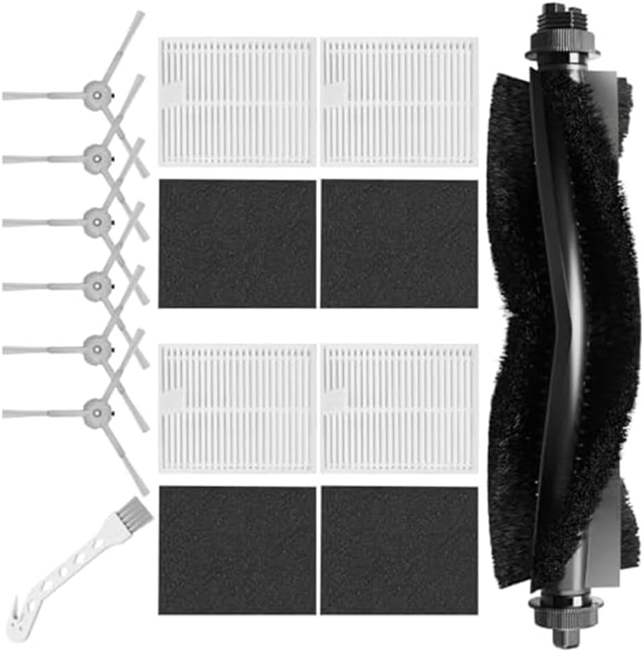 YUETTYY 11Pcs Vacuums Parts Accessory Sets, Replacement Main Roller Brush HEPA Filters Side Brushes Fit for Eufy L50 L60 Series Robot Vacuums Parts