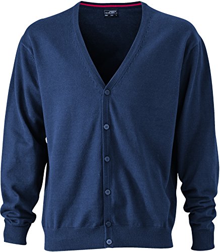 James & Nicholson Herren V-Neck Cardigan Strickjacke, Blau (Navy), XX-Large James & Nicholson Herren V-Neck Cardigan Strickjacke, Blau (Navy), XX-Large