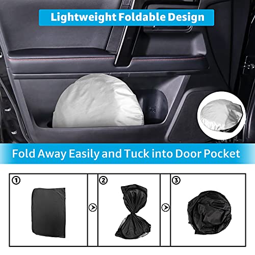Proadsy Front Windshield Sun Shade Foldable Sunshade Protector Custom Fit 2023-2010 4Runner 4-Runner Suv, Sr5 Trail Limited Accessories 2023 Upgrade #TOP2