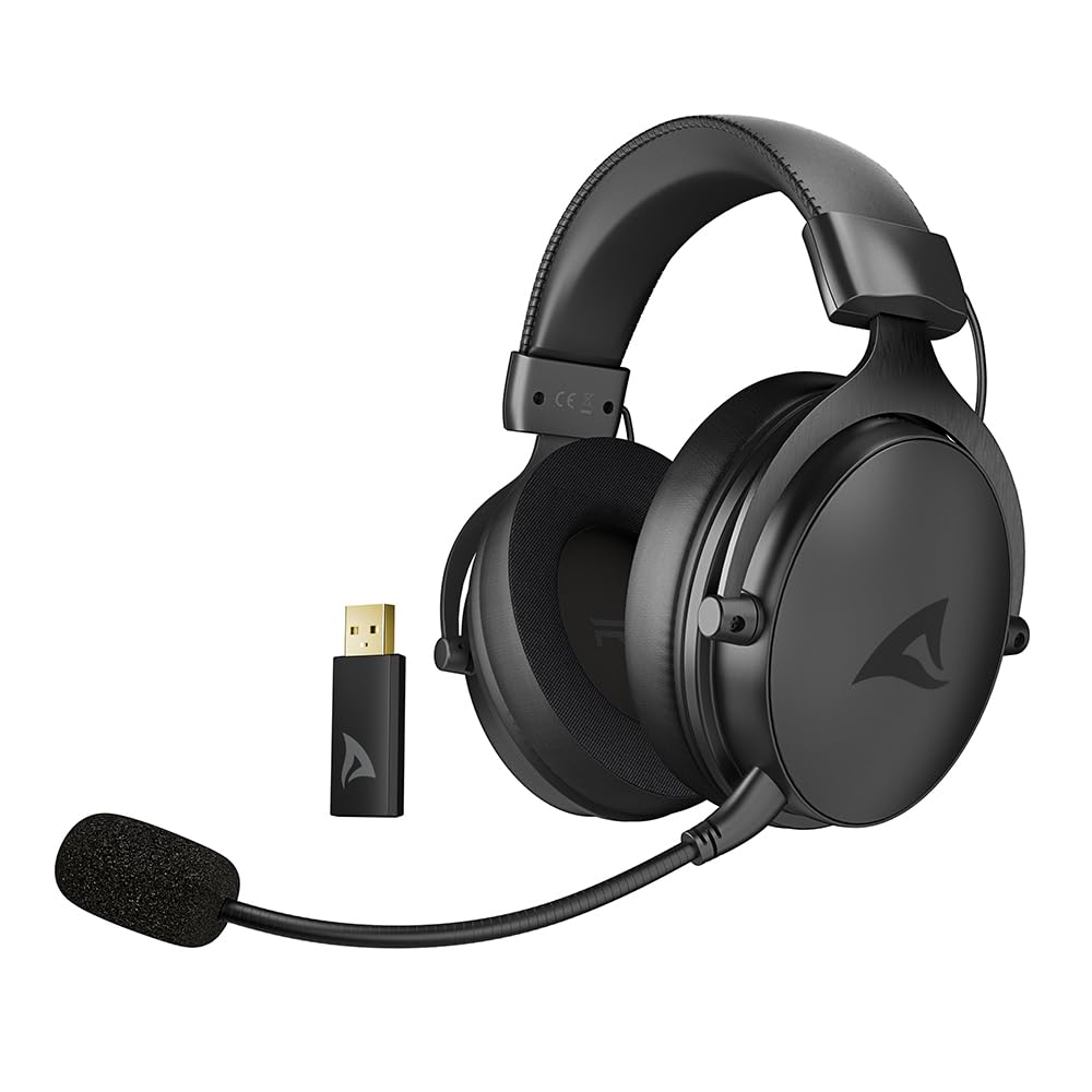 Sharkoon Skiller SGH40W - Auriculares estéreo para PC, Modo Dual, inalámbrico y TRRS