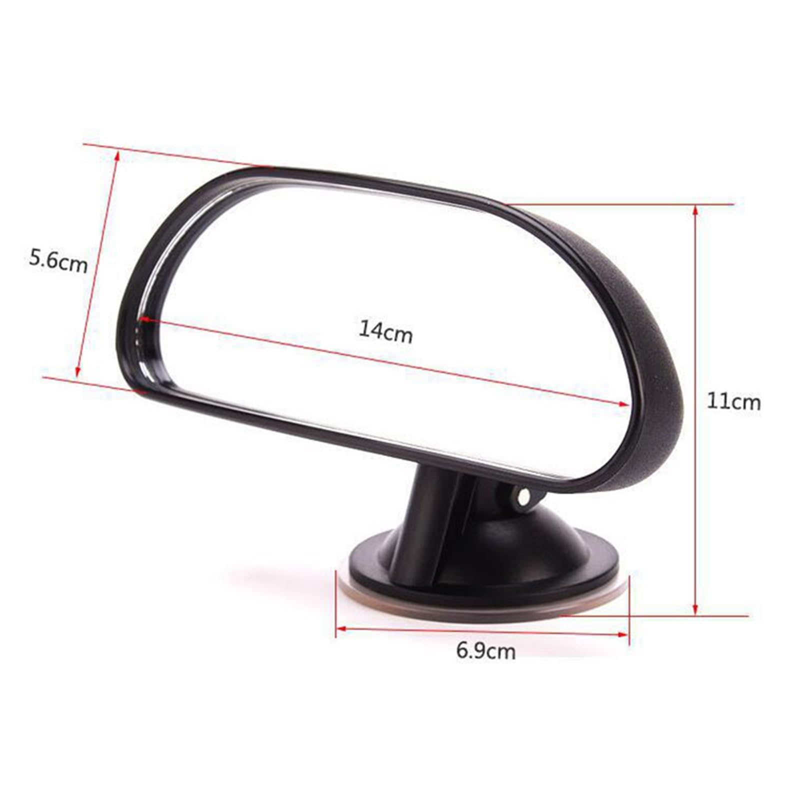 1 Pièces Rotation Réglable Voiture Bébé Enfant Vue Arrière Siège Arrière Vue Arrière Rétroviseur De Sécurité Avec Ventouse verre rétroviseur d'aile porte