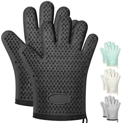 swihorab 5-Finger Silicone Oven Mitts