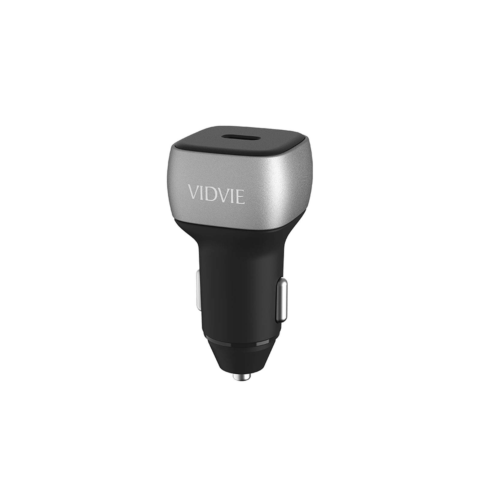 VIDVIE XL-CC501 USB-C 18 W Car Charger with USB-C to USB-C charging for iPhone/Latest Phone (USB-IF Certified, Black)