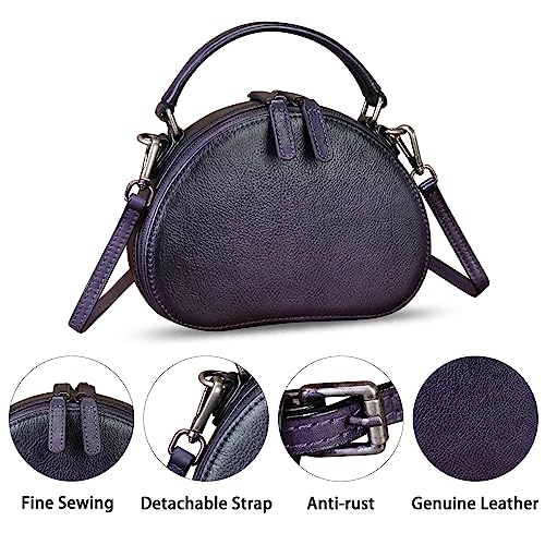 Image of Genuine Leather Small Purses for Women Crossbody Bag Vintage Handmade Phone Bags with Strap | Small