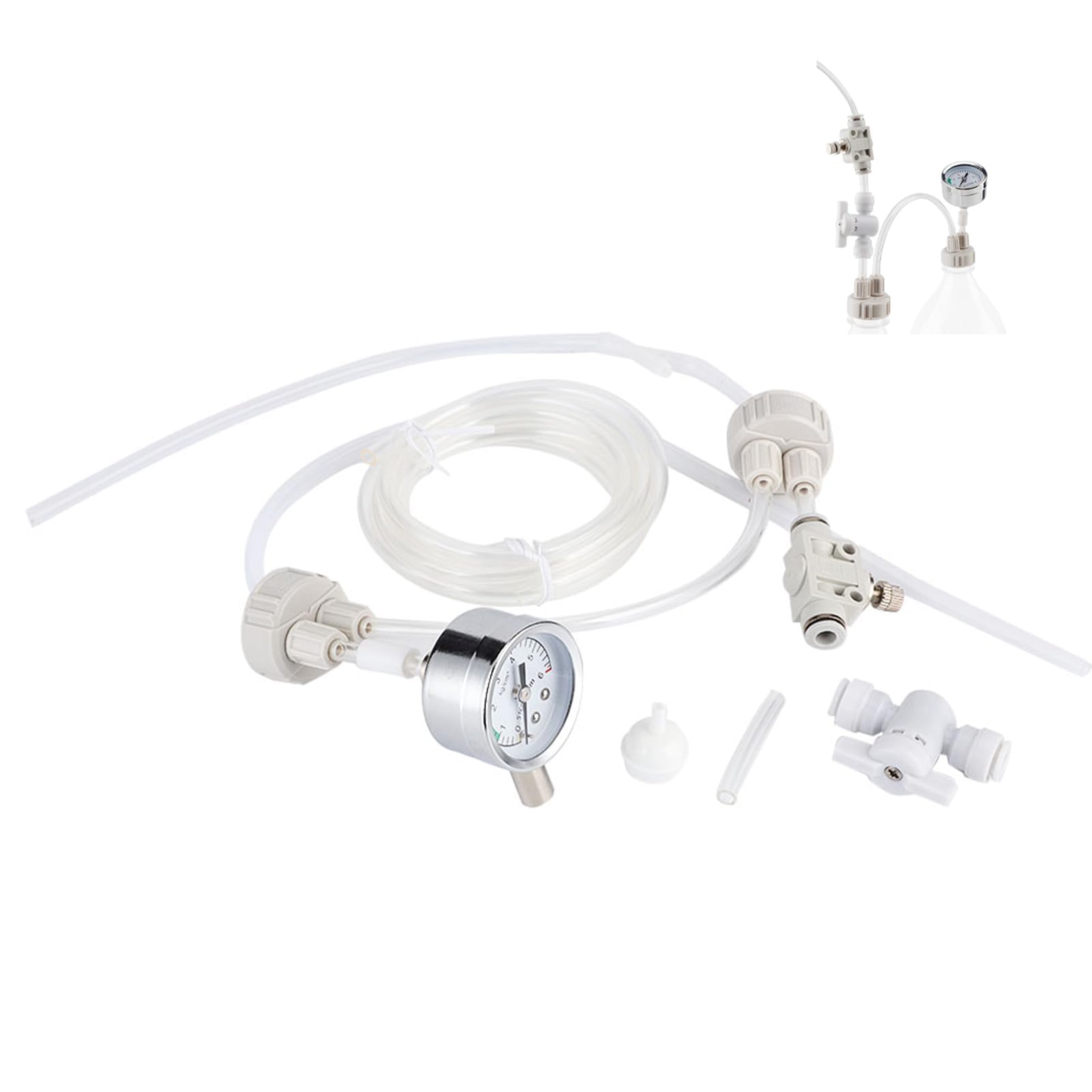 kit co2 aquarium complet réservoir blanc