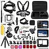 hanaiette Zubehör Set Kit Bundle für GoPro Hero 10 / 9 Black, Wasserdichtes Gehäuse Silikon Schutzhülle Filter Schnorcheln Kopfgurt Selfie Stick Stativ Fahrradhalterung