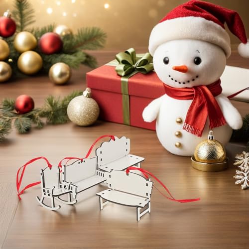 Decoración de sublimación para árbol de Navidad con mini sillas personalizadas Magiclulu 6