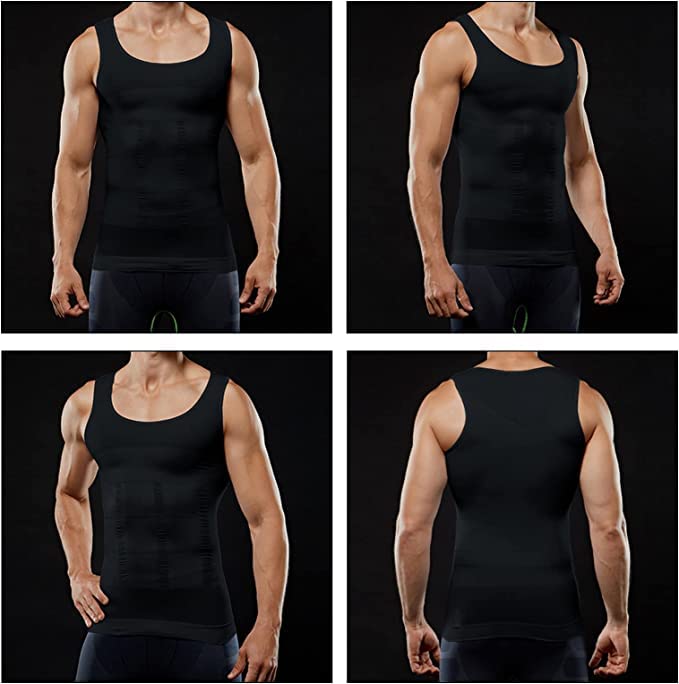 Image of FF Men's Slimming Body Shaper Vest, Belly Underwear Shapewear Workout Tank Top