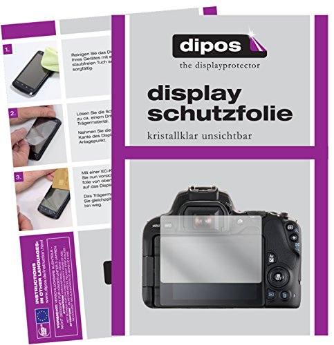 dipos I 6x Screen Protector compatible with Canon EOS 200D Protection Films clear