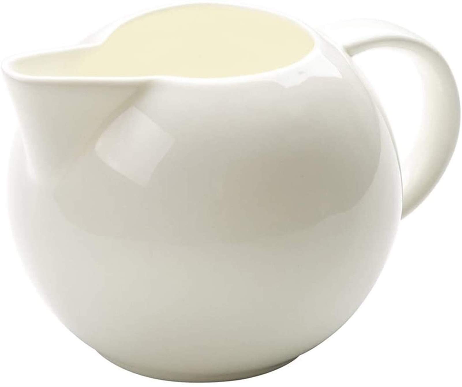 Zestaw porcelanowej śmietanki i cukiernicy, biały ceramiczny dzbanek do spieniania mleka do kawy i herbaty, 300 ml/10,1 uncji, 1 szt., 7,6 x 12 cm