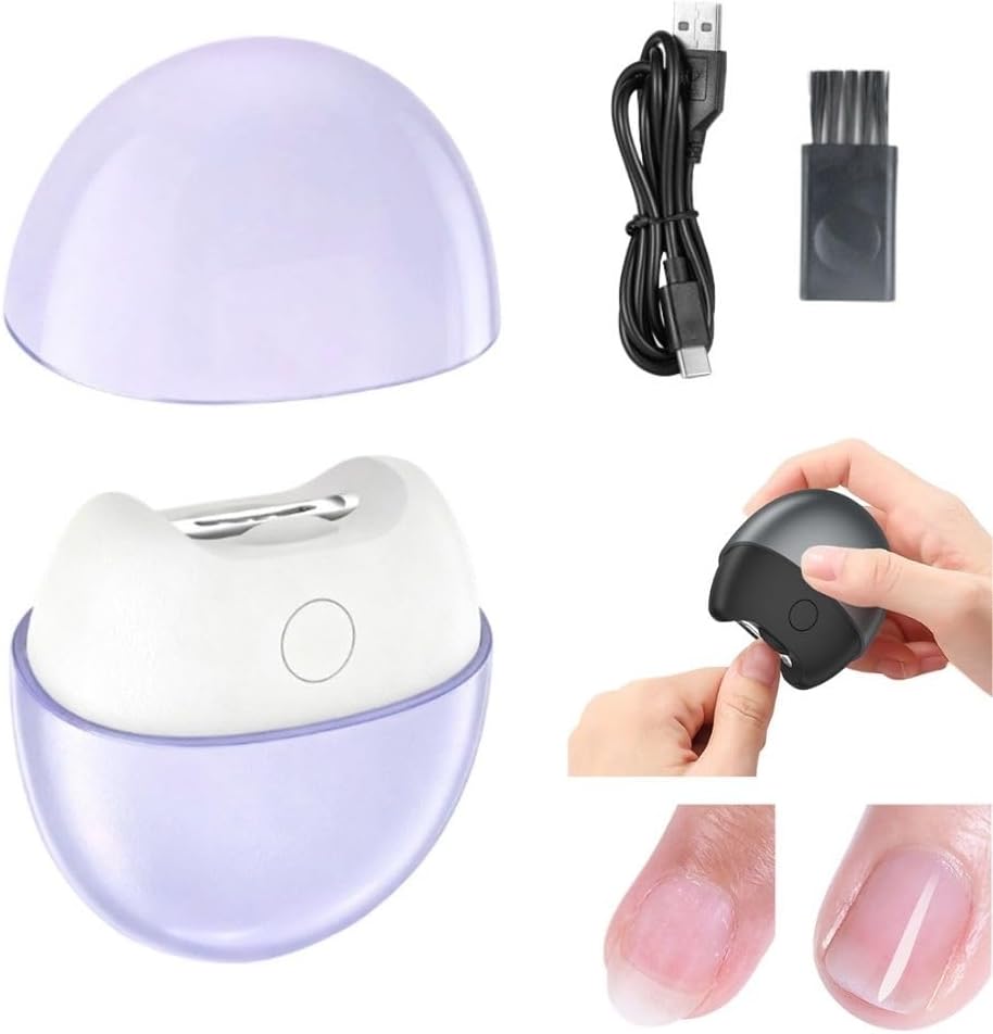Automatic Nail Trimmer, 2026 New 3 in 1 Electric Nail Clippers with Light and Nail Scraps Storage, Toe Nail Clippers for Seniors, Adults, Men, Women (Purple)