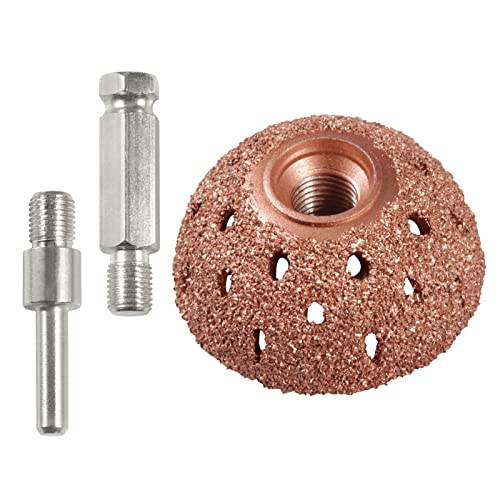 Image of SPEEDWOX 55mm Tire Buffer Wheel Bowl Type Grinding Head Tungsten Steel Tire Repair Tool with 2 Pcs Linking Rod Adapter, for Tire Repair Grinding Pad Grinder Power Tool Accessories