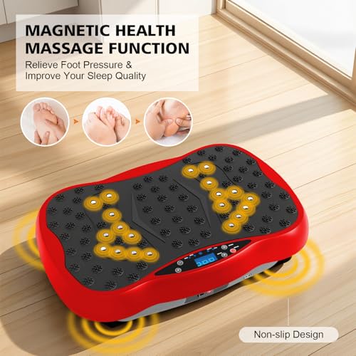 Image of Vibration Plate Exercise Machine, 10 Auto Modes /200-Levels Vibrating Plate for Lymphatic Drainage Weight Loss, 400LBS Capacity Shake Plate for Whole Body Workout for Home Gym Fitness
