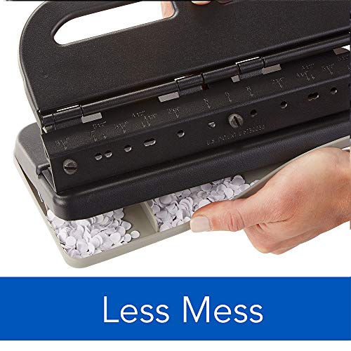 Swingline 27 Hole Punch, SemiAdjustable, Heavy Duty Hole Puncher