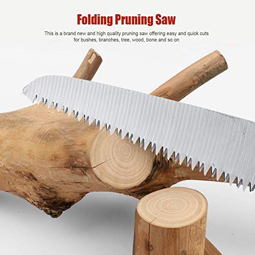 Folding Saw, Portable Pruning Saw Compact Design Blade Hand Saw for Wood Camping for Tree Trimming, Bushcraft, Outdoor Gardening Tree Cutting