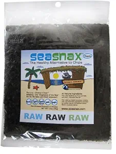 SeaSnax Raw Seaweed, 10 Sheets (Pack of 4)