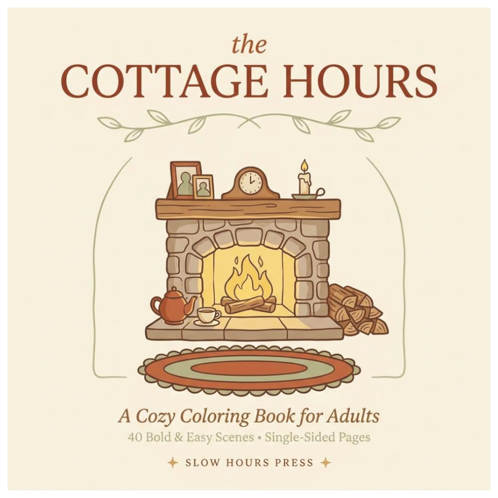 The Cottage Hours: A Cozy Cottagecore Coloring Book for Adults and Teens: 40 Bold and Easy Scenes of Storybook Cottages, Hidden Gardens, and Quiet Mornings for Stress Relief and Relaxation