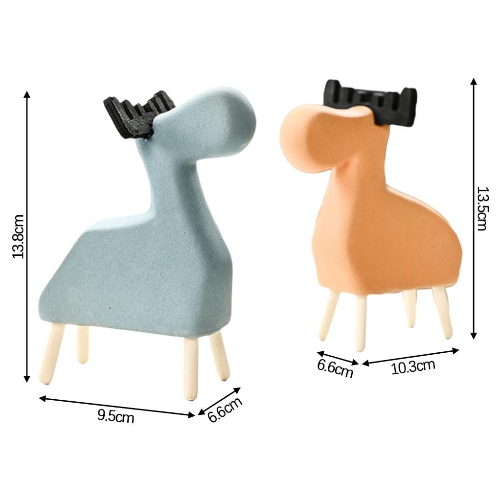 rockible Statue di Animali Creativi Modello Figurine Mobili Foto Puntelli Decorazione della Stanza Giocattolo, Alce