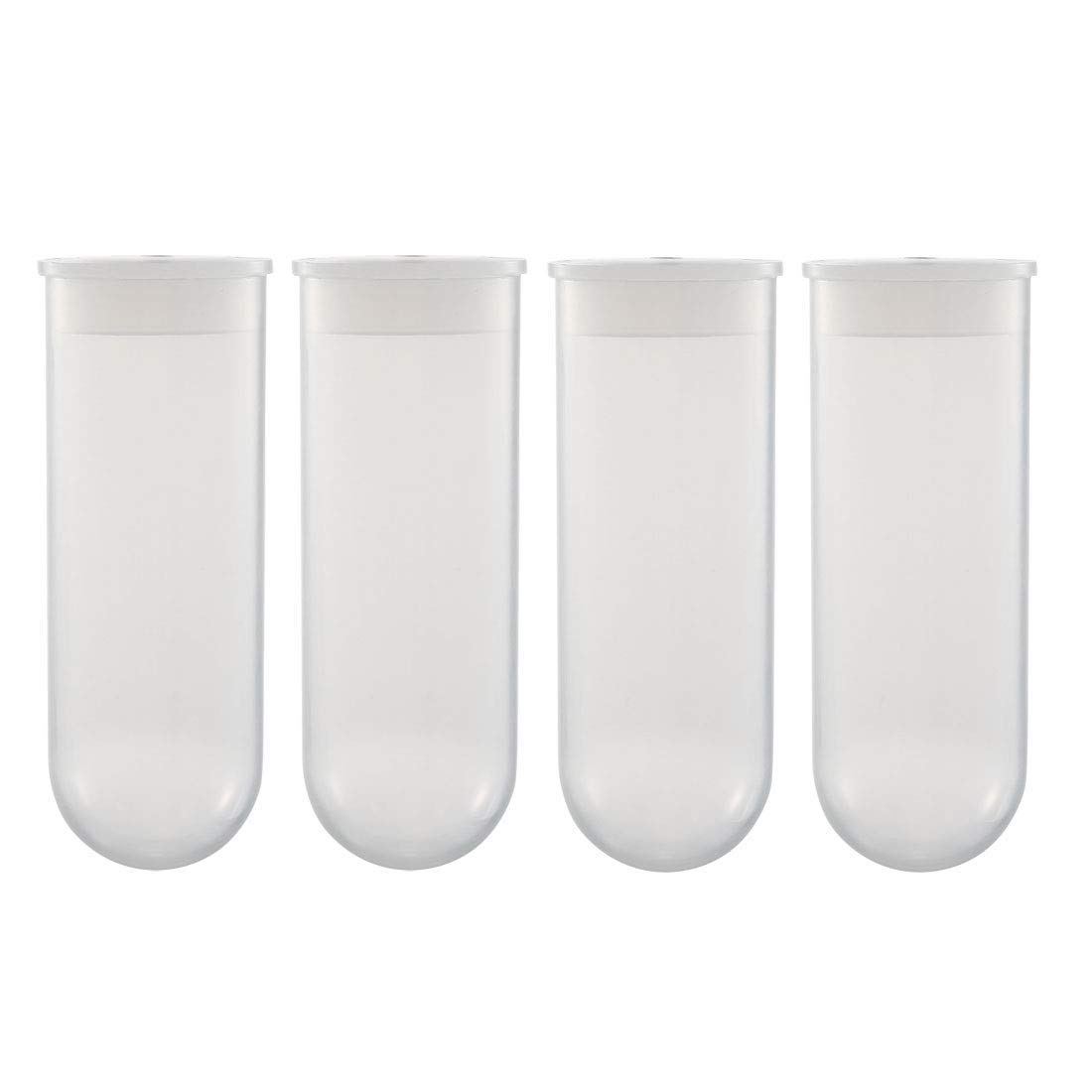 10 pcs 100 ml tubes à centrifuger en plastique avec bouchon attaché, fond rond