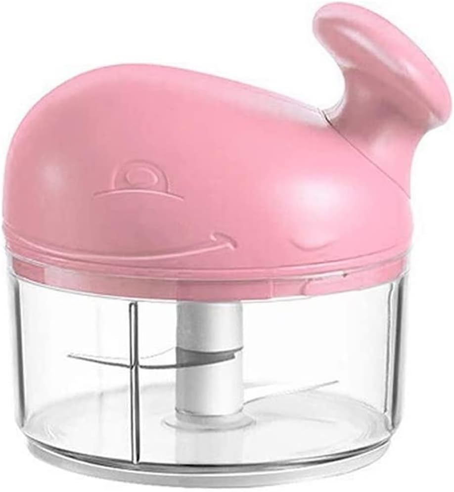 Garlic Press Manual Garlic Puller,Handheld Chopper,Manual Garlic Chili Crusher,Portable Pull String Garlic Mincer Crusher (Color : Pink, Size : 10.5 * 10 * 8.8cm) (Pink 10.5 * 10 * 8.8cm)