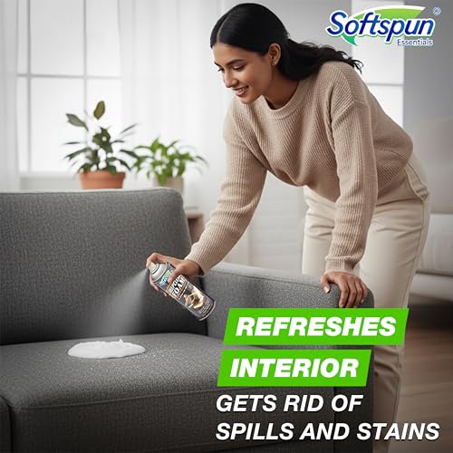Image of SOFTSPUN Essentials Deep Cleaner Foam 500ml for Car Upholstery & Leather | Interior Seat, Carpet, Mat & Fabric Stain Remover, Odour Eliminator, Quick Dry Formula