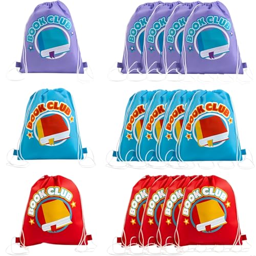 Sac à dos à cordon non tissé Book Club moyen modèle multicolore pour enfant