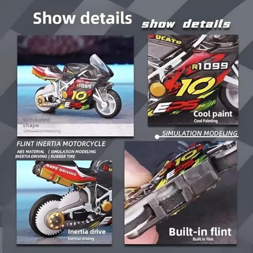 Generic Sparkling Stunt Bike Toy Keychain for Kids - Image 6