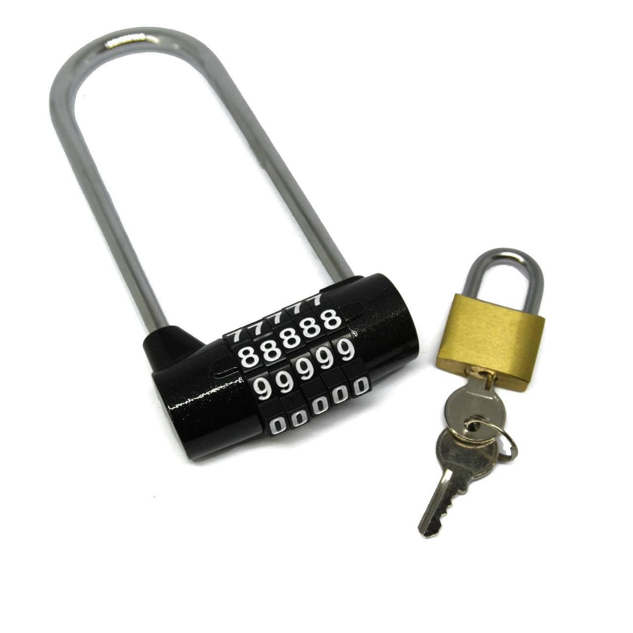 Safewell,Long Shackle,5 Digit Horizontal Combination Padlock