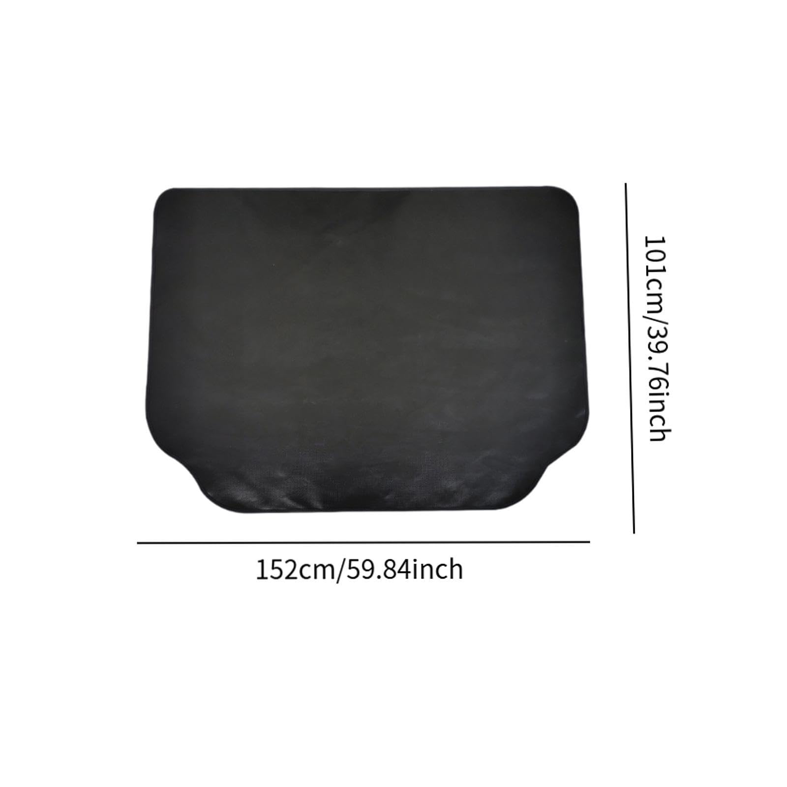Tapis de Cheminée Ignifugé, Tapis de Protection de Sol Pliable, Tapis Anti-feu Pratique pour Barbecue En Extérieur, 152 Cm X 101 Cm