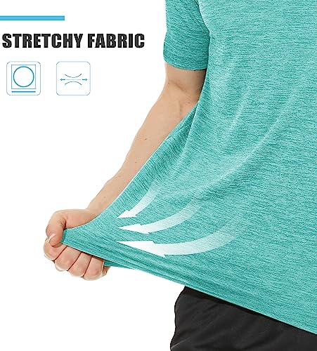 TACVASEN Mens Workout Shirts Short Sleeve Athletic Dry Fit Tshirts Shirts Running Gym Crewneck T-Shirts