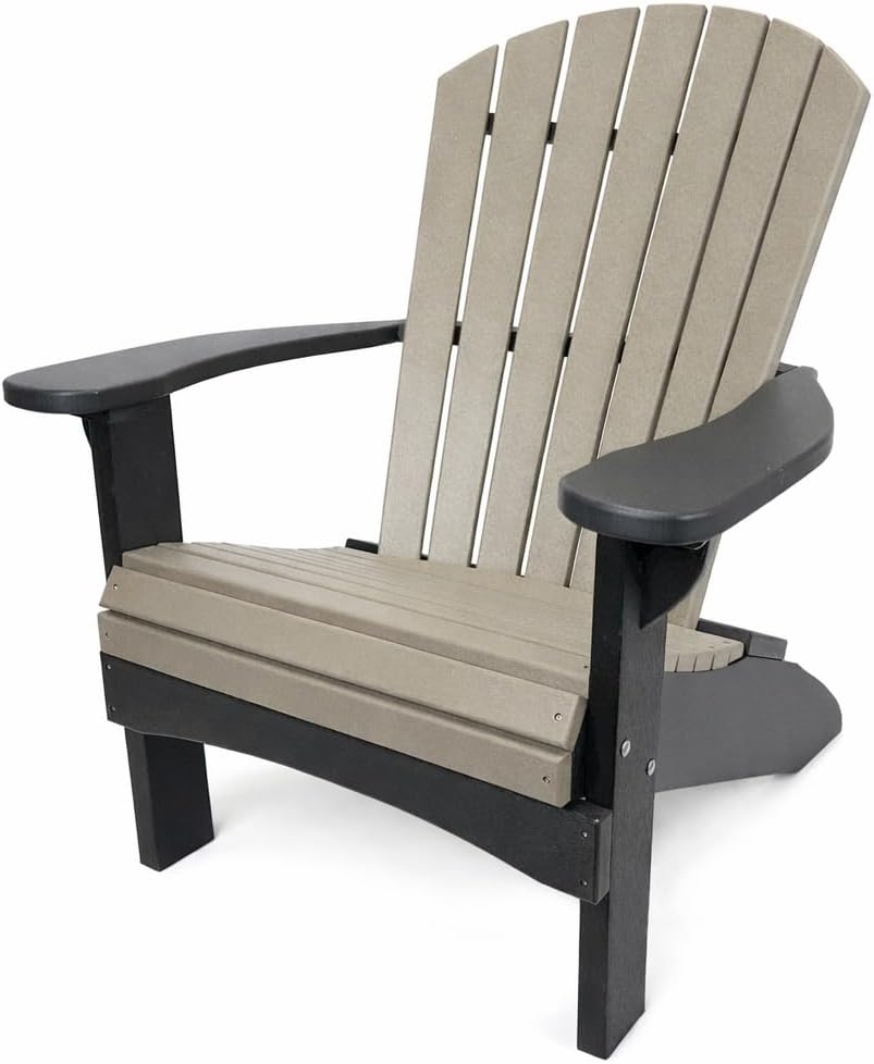 Peaceful Classics Amish Handmade Poly Adirondack Chair – Maintenance-Free Outdoor Patio Chair – Weatherproof Poly Lumber – Stainless Steel Hardware – Made in Lancaster County, Pennsylvania