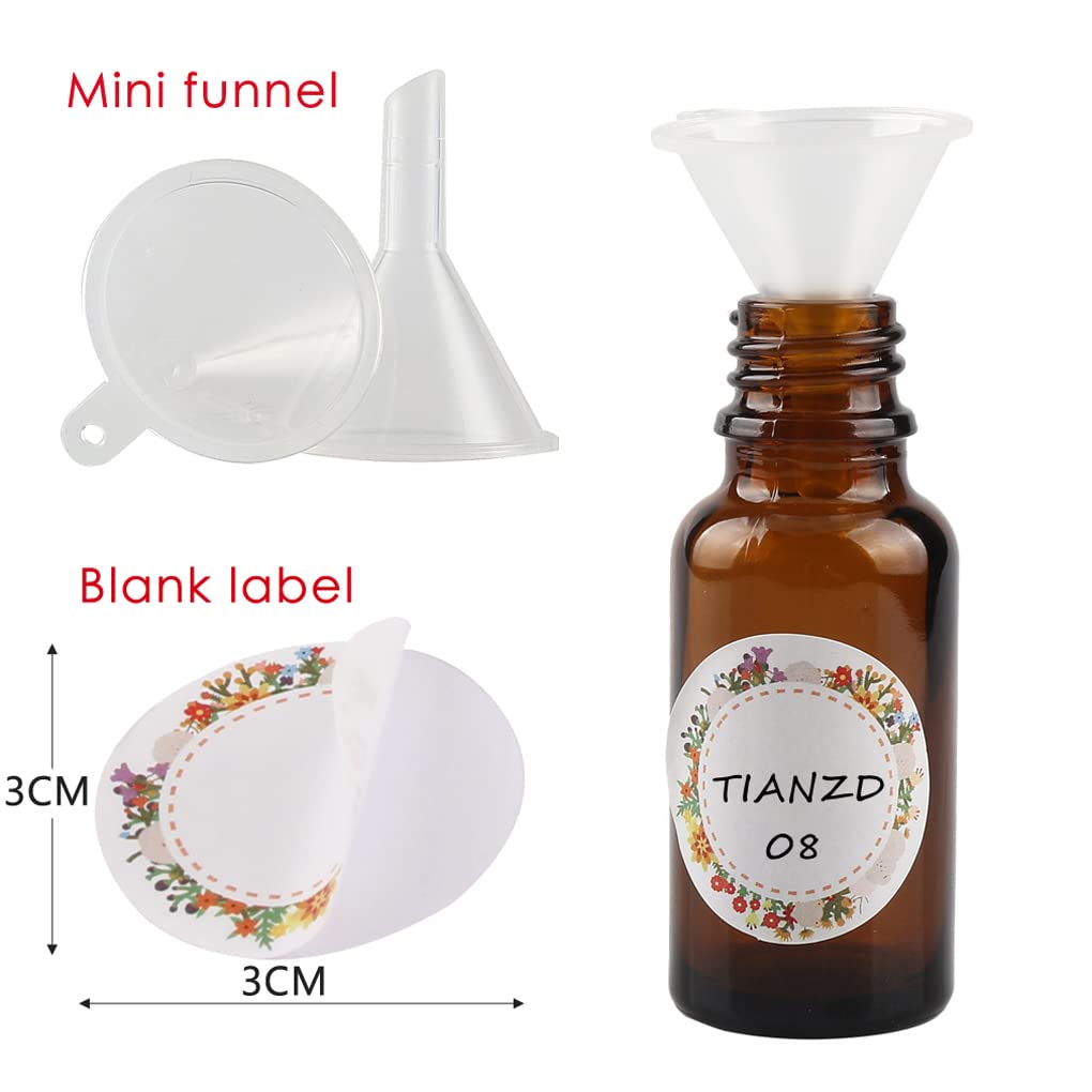 Plastikowa butelka z rozpylaczem, 100 ml, bursztynowe szklane pipety ze złotym pierścieniem śrubowym, do olejków eterycznych, aromaterapii, mieszanek, perfum kosmetycznych, fiolek podróżnych
