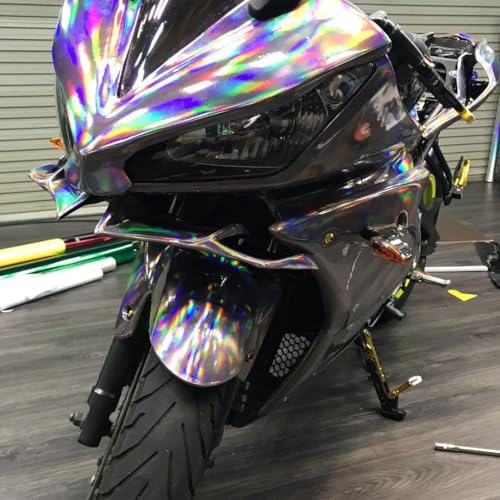 Image of CREON Rainbow Chrome Car Wrap Decal Sticker Bubble Free Air Release Car & Bike Sticker 12x48'Inches
