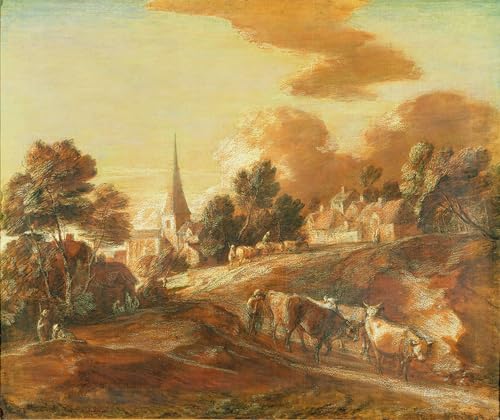 Tableau de Gainsborough village boisé pour un salon chaleureux