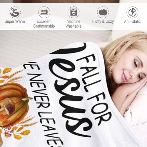 Couverture douce et pelucheuse Fall for Jesus pour cocooning sur canapé