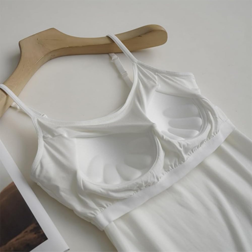 Camiseta de Tirantes para Mujer con Sujetador Incorporado y Tirantes Finos Ajustables, Camisetas Deportivas sin Mangas, Ropa Interior básica
