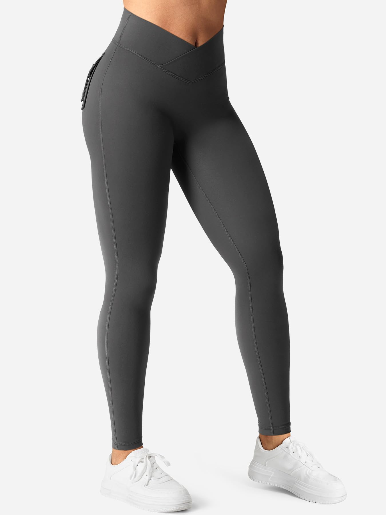 YEOREO CoreFlex Leggings sportivi da donna con tasche a V in vita, leggings da palestra