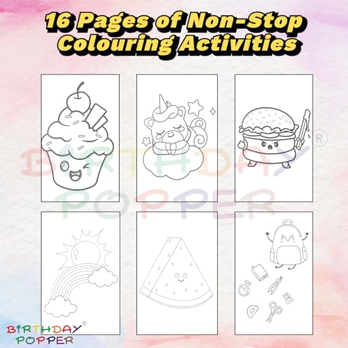 Image of Birthday Popper Colouring Book as Birthday Return Gift (Set of 20) - For All Ages