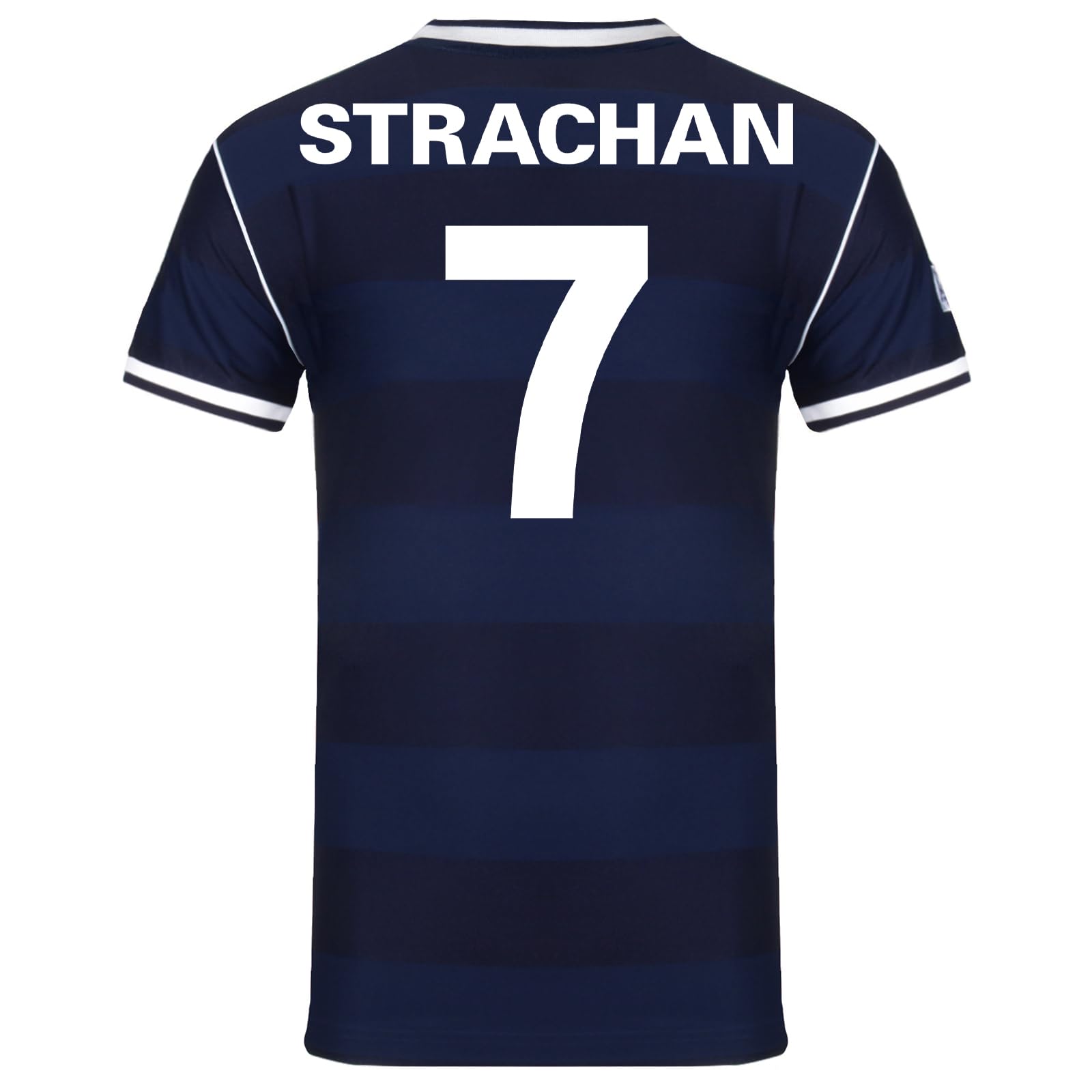 Scottish FA Scotland Mens Strachan 7 1986 Retro Shirt Navy Blue XL