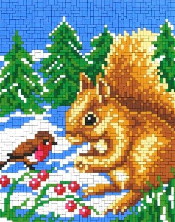 stickit Mini Stecksystem Eichhörnchen im Schnee ca. 3.200 Teile Nr. 42220