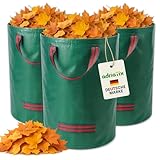 Adrianix Laubsack 3er Set 120 L – Gartenabfallsack groß für Laub, Gartenabfälle & Kompost – Gartensack wetterfest & strapazierfähig, faltbar & wiederverwendbar