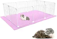Cercado Aramado Pet Porquinho da Índia 60X90X30 cm Malha Fina Estreita Tartaruga Jabuti Preá Chinchila Cachorro Pequeno Porte Filhote com Soft Fêmea Tela Branca