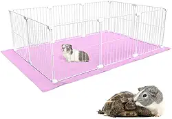 Cercado Aramado Pet Porquinho da Índia 60X90X30 cm Malha Fina Estreita Tartaruga Jabuti Preá Chinchila Cachorro Pequeno Porte Filhote com Soft Fêmea Tela Branca