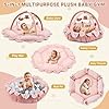 5-in-1 Baby Activity Gym & Play Mat with 6 Hanging Toys, Tummy Time Pillow & Cards - Extra Large, Reversible Machine Washable Pad - Gift for Newborns, Infants 0-12 Months, Pink #1