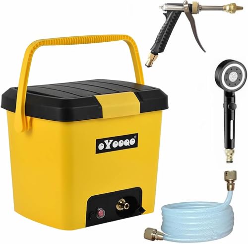 Miniatura 7 de Lavadora a presión portátil | Tanque de 5 galones | 255 PSI | Tiempo de funcionamiento de 45 minutos | Versátil para lavado de autos, baño de