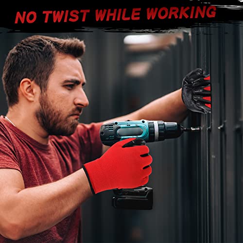 Potchen WE-POTCHEN-263998 36 Pairs Black And Red Nitrile Coated Work Gloves thumb #2