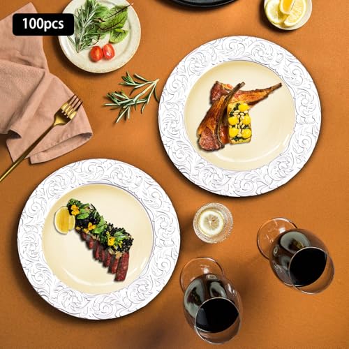 100 Platos Cobradores Plateados con Diseño miniatura 6