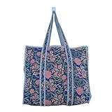 Ce sac fourre-tout tendance est fabriqué en coton et est incroyablement robuste sans se déformer. Il peut facilement contenir votre trousse de maquillage, bouteilles d'eau, livres, couches de bébé, fournitures d'art, et plus encore.