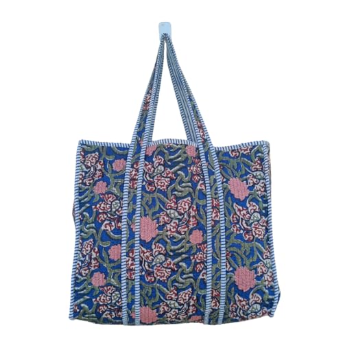 Image of Women's 100% Cotton Lightweight Shoulder Tote Bag with Interior Poeckt Casual Handbag for Women