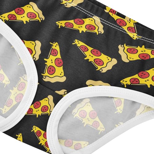 Girls' Underwear Cartoon Pizza Cotton Stretch Comfort Toddler Panties4